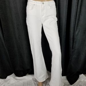 7 For all Mankind bellbottom white jeans